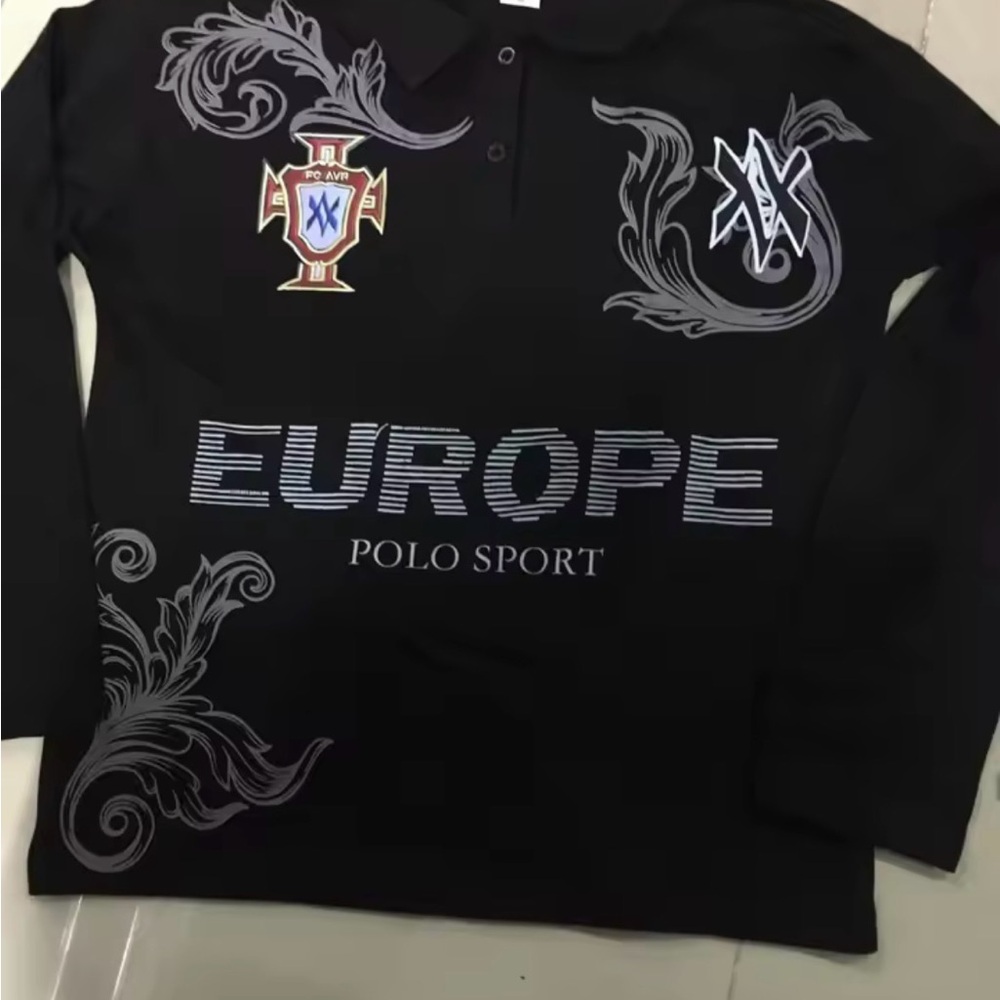 Polo by Ralph Lauren Black and Gray Kids Polo Shirt